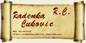 Radenka Ćuković vizit kartica